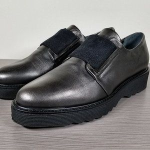 Aquatalia Kenley Weatherproof Derby, Charcoal Metallic, Womens Size 7.5 M